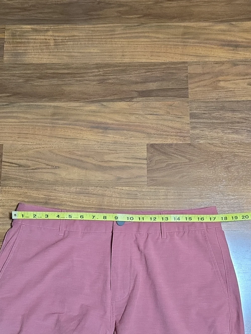 Faherty All Day Shorts 7" Inseam Hybrid Shorts MSC0013 - Rosey Red - Picture 7 of 10